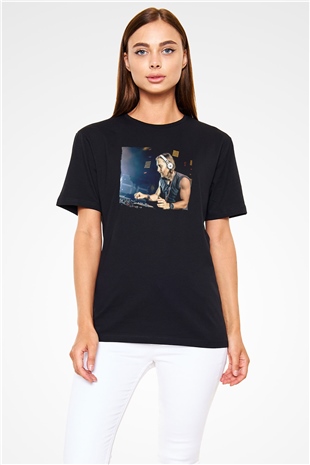 David Guetta Siyah Unisex Tişört T-Shirt - TişörtFabrikası