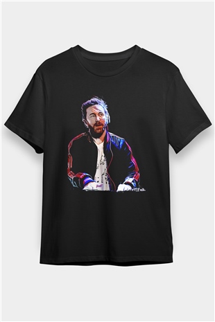 David Guetta Siyah Unisex Tişört T-Shirt - TişörtFabrikası