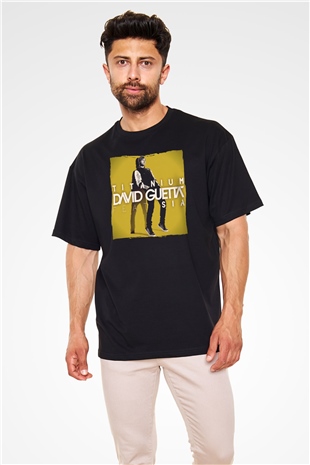 David Guetta Siyah Oversize Tişört Oversize T-shirt - TişörtFabrikası