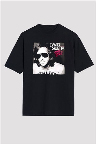 David Guetta Siyah Oversize Tişört Oversize T-shirt - TişörtFabrikası