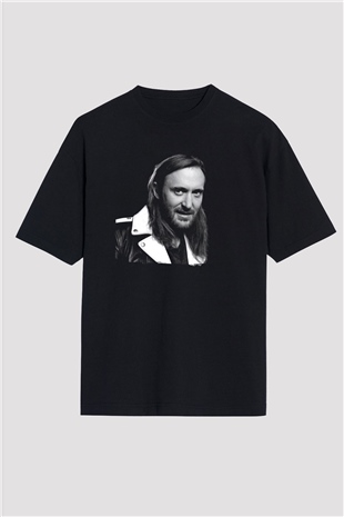 David Guetta Siyah Oversize Tişört Oversize T-shirt - TişörtFabrikası