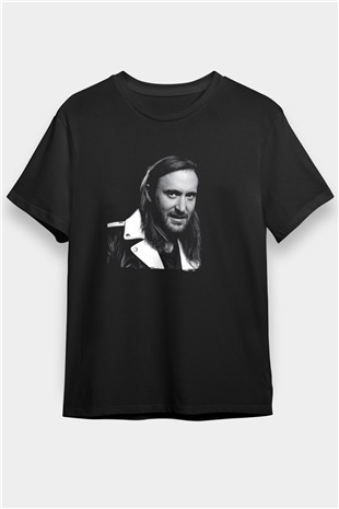 David Guetta Siyah Unisex Tişört T-Shirt - TişörtFabrikası
