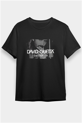 David Guetta Siyah Unisex Tişört T-Shirt - TişörtFabrikası