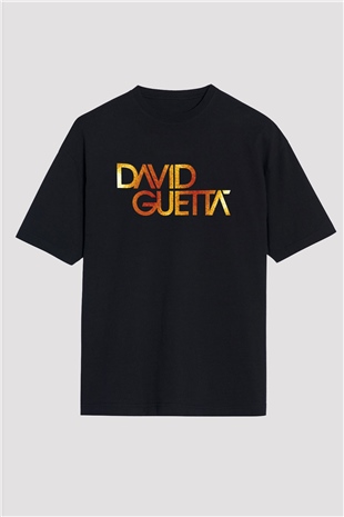 David Guetta Siyah Oversize Tişört Oversize T-shirt - TişörtFabrikası