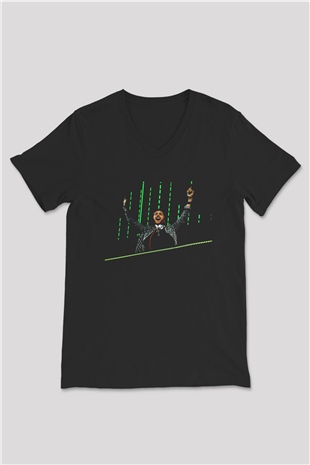 David Guetta Siyah Unisex V Yaka Tişört