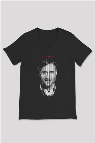 David Guetta Siyah Unisex V Yaka Tişört