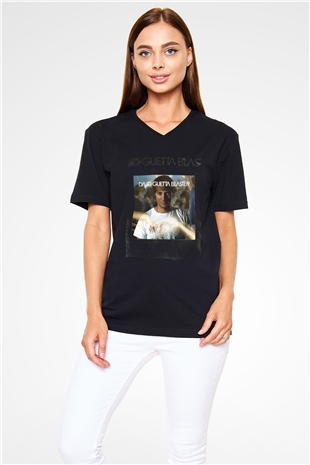 David Guetta Siyah Unisex V Yaka Tişört