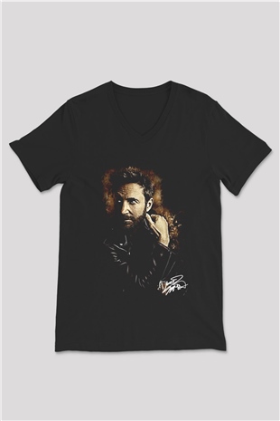 David Guetta Siyah Unisex V Yaka Tişört