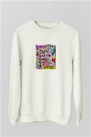 David GuettaBaskılı Beyaz Sweatshirt