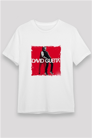 David GuettaBaskılı Beyaz Tişört