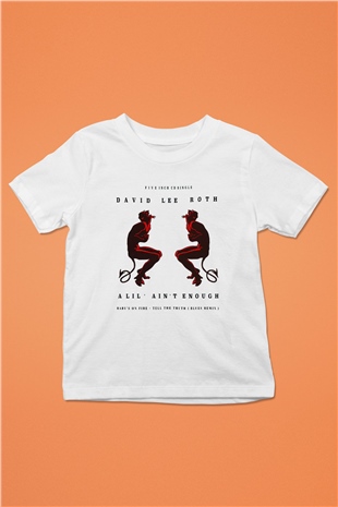 David Lee Roth Band Baskılı Beyaz Unisex Çocuk Tişört