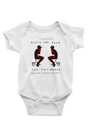 David Lee Roth Band Baskılı Beyaz Unisex Bebek Body - Zıbın