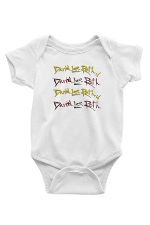 David Lee Roth Band Baskılı Beyaz Unisex Bebek Body - Zıbın