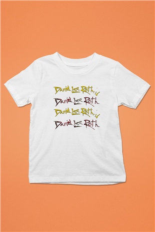 David Lee Roth Band Baskılı Beyaz Unisex Çocuk Tişört