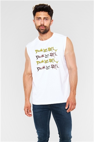 David Lee Roth Band Beyaz Unisex Kolsuz Tişört