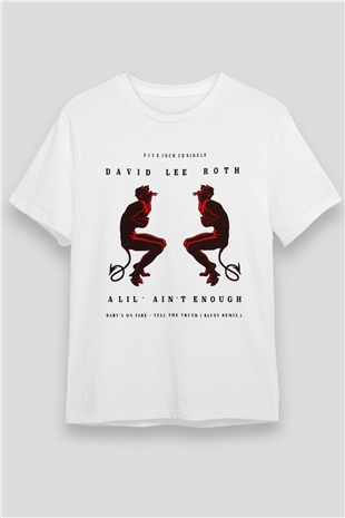 David Lee Roth Band Beyaz Unisex Tişört T-Shirt - TişörtFabrikası