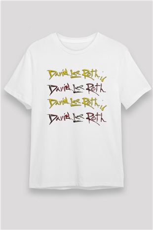 David Lee Roth Band Beyaz Unisex Tişört T-Shirt - TişörtFabrikası