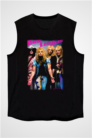 David Lee Roth Band Siyah Unisex Kolsuz Tişört