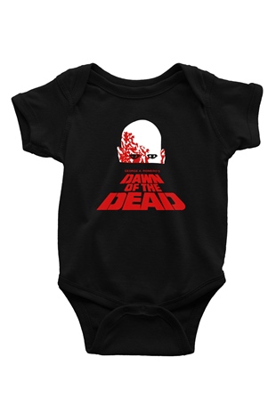 Dawn of the Dead Baskılı Siyah Bebek Body - Zıbın