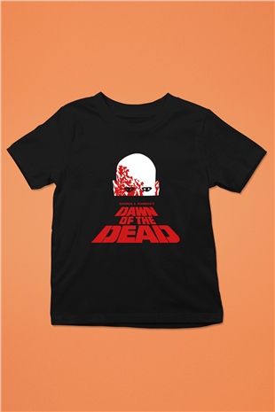 Dawn of the Dead Baskılı Siyah Unisex Çocuk Tişört