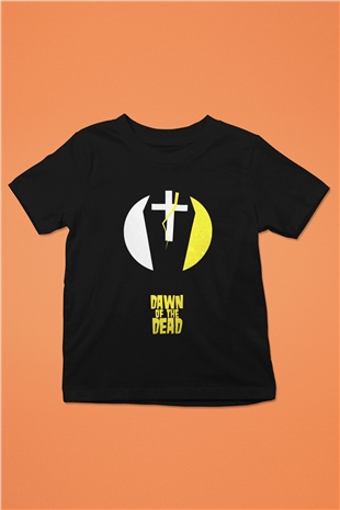 Dawn of the Dead Baskılı Siyah Unisex Çocuk Tişört