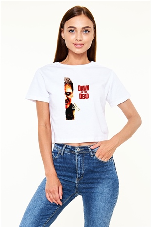 Dawn of the Dead Beyaz   Crop Top Tişört