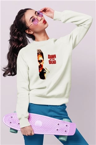 Dawn of the Dead Beyaz Unisex  Sweatshirt