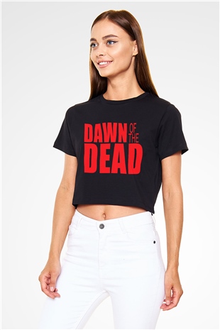 Dawn of the Dead Siyah Crop Top Tişört