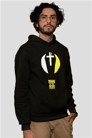 Dawn of the Dead Siyah Unisex Kapüşonlu Sweatshirt