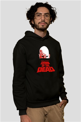 Dawn of the Dead Siyah Unisex Kapüşonlu Sweatshirt