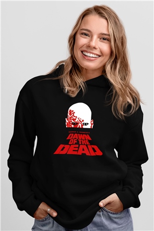 Dawn of the Dead Siyah Unisex Kapüşonlu Sweatshirt