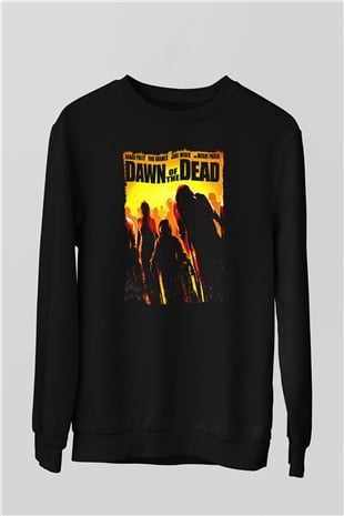 Dawn of the Dead Siyah Unisex  Sweatshirt