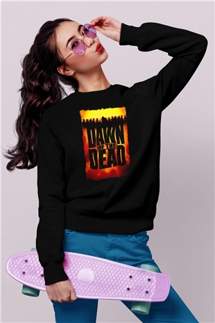 Dawn of the Dead Siyah Unisex  Sweatshirt