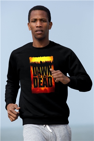 Dawn of the Dead Siyah Unisex  Sweatshirt