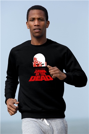 Dawn of the Dead Siyah Unisex  Sweatshirt
