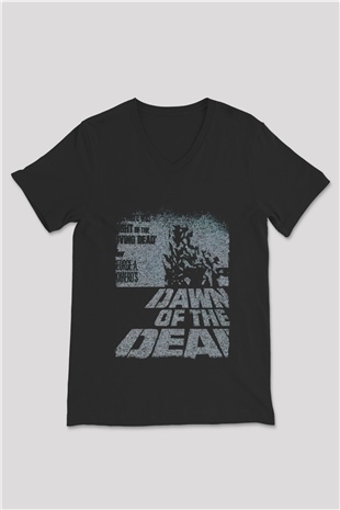 Dawn of the Dead Siyah Unisex  V Yaka Tişört