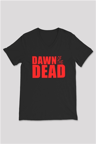 Dawn of the Dead Siyah Unisex V Yaka Tişört