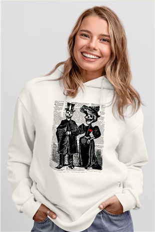 Day of the Dead Beyaz Unisex Hoodie