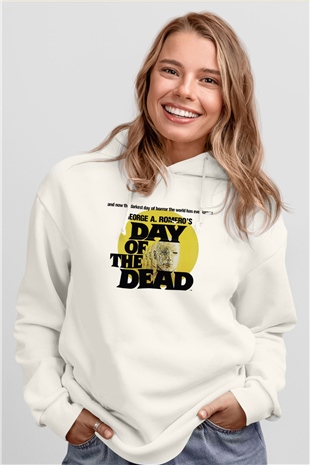 Day of the Dead Beyaz Unisex Kapşonlu Sweatshirt