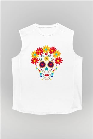 Day of the Dead Beyaz Unisex Kolsuz Tişört