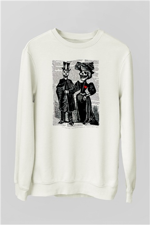 Day of the Dead Beyaz Unisex  Sweatshirt
