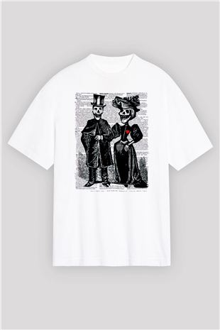 Day of the Dead Beyaz Oversize Tişört