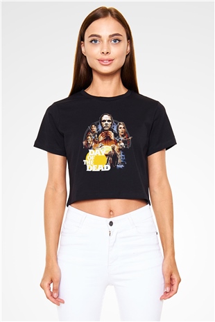 Day of the Dead Siyah   Crop Top Tişört