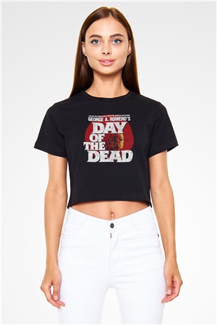 Day of the Dead Siyah   Crop Top Tişört