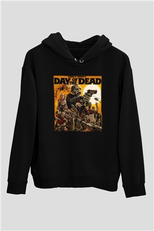 Day of the Dead Siyah Unisex Kapüşonlu Sweatshirt
