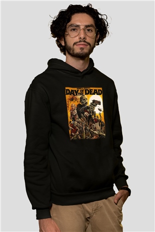Day of the Dead Siyah Unisex Kapüşonlu Sweatshirt