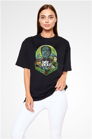 Day of the Dead Siyah Unisex Oversize Tişört