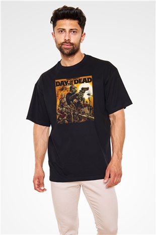 Day of the Dead Siyah Unisex Oversize Tişört
