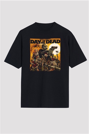 Day of the Dead Siyah Unisex Oversize Tişört