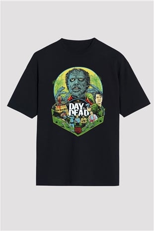 Day of the Dead Siyah Unisex Oversize Tişört